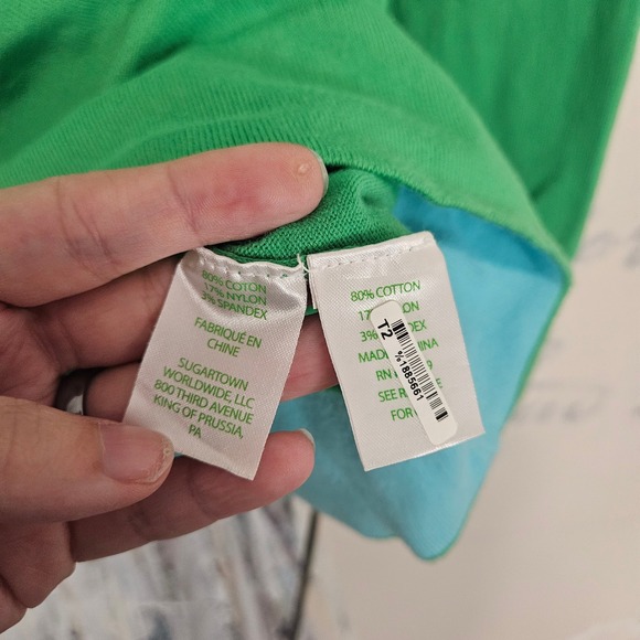 Lilly Pulitzer Womens Green V-Neck Long Sleeve Cotton Blend Sweater Size M - Picture 5 of 9